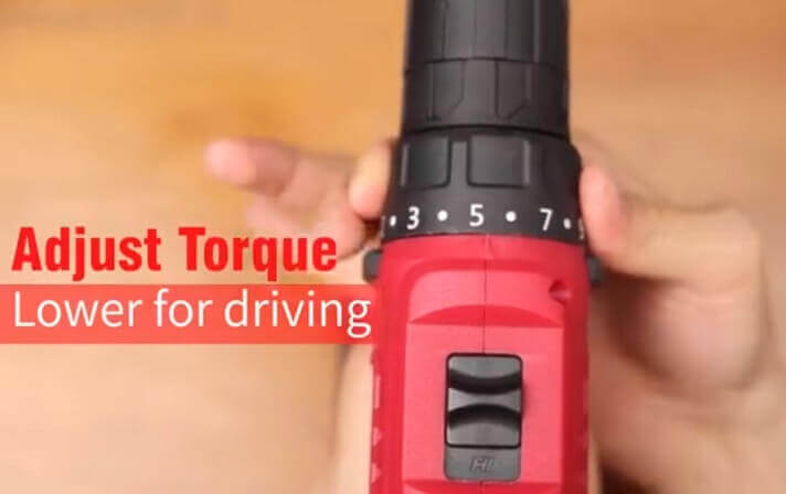 Adjusting the torque level based on your requirement