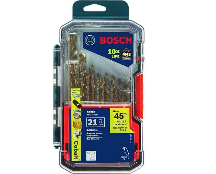 Bosch CO21B 21 Pc. Cobalt M42 Drill Bit Set