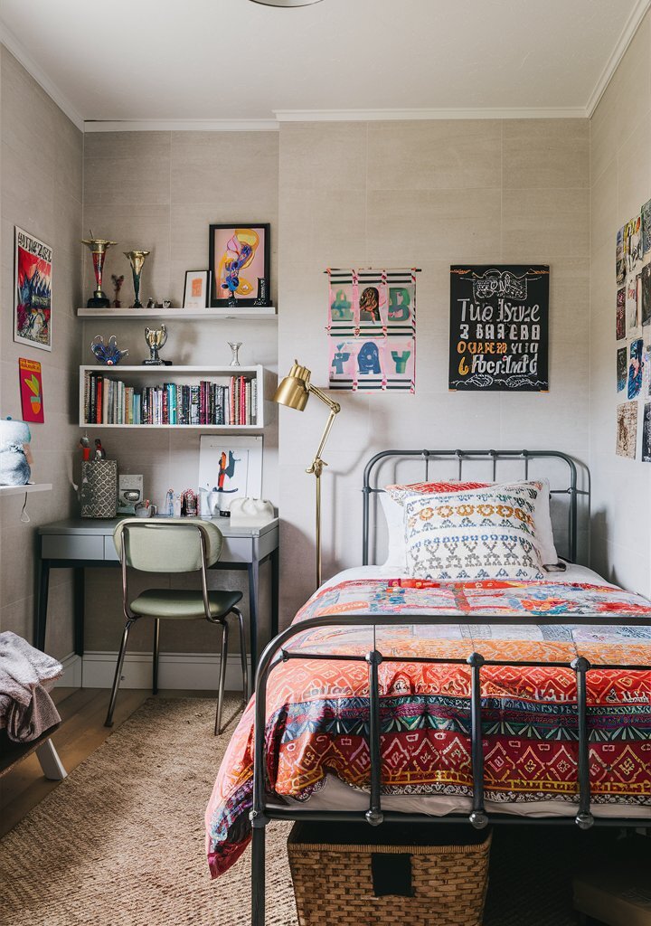 A-cozy-and-vibrant-teen-bedroom-exuding- Vfndaazcr8wvcyhhxewlla 4r-0sqr7r 63fu8gwfakoq